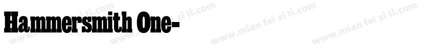 Hammersmith One字体转换